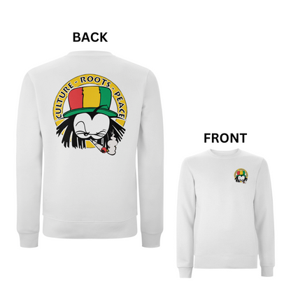 Dready Culture Roots & Peace Front and Back Print Sweatshirt