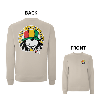 Dready Culture Roots & Peace Front and Back Print Sweatshirt