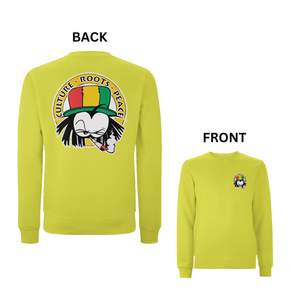 Dready Culture Roots & Peace Front and Back Print Sweatshirt