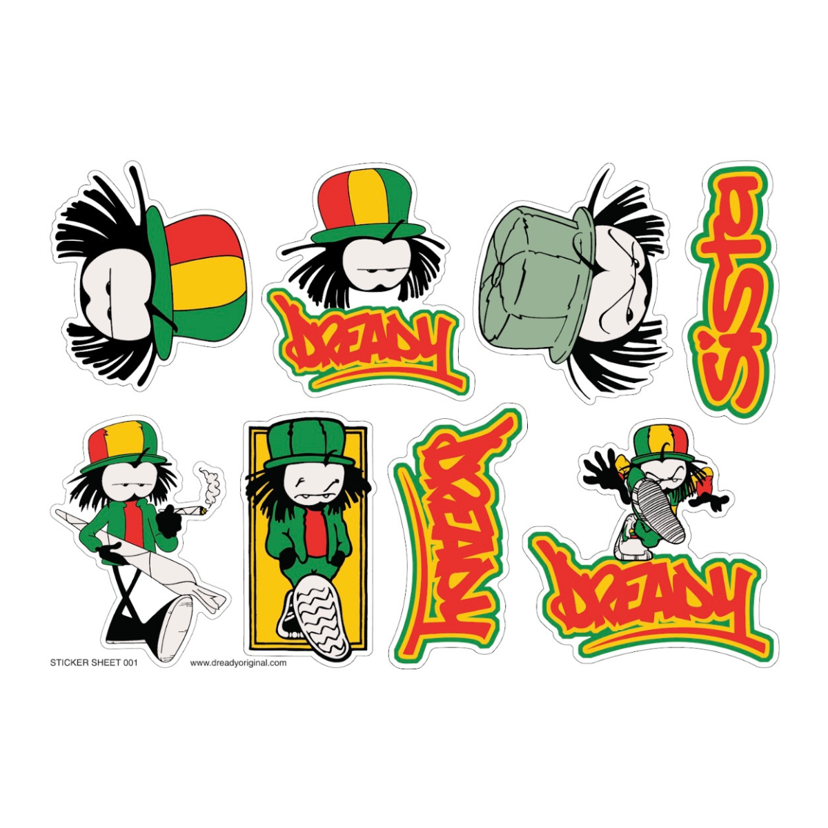 DREADY Original Classic Sticker Sheet 001