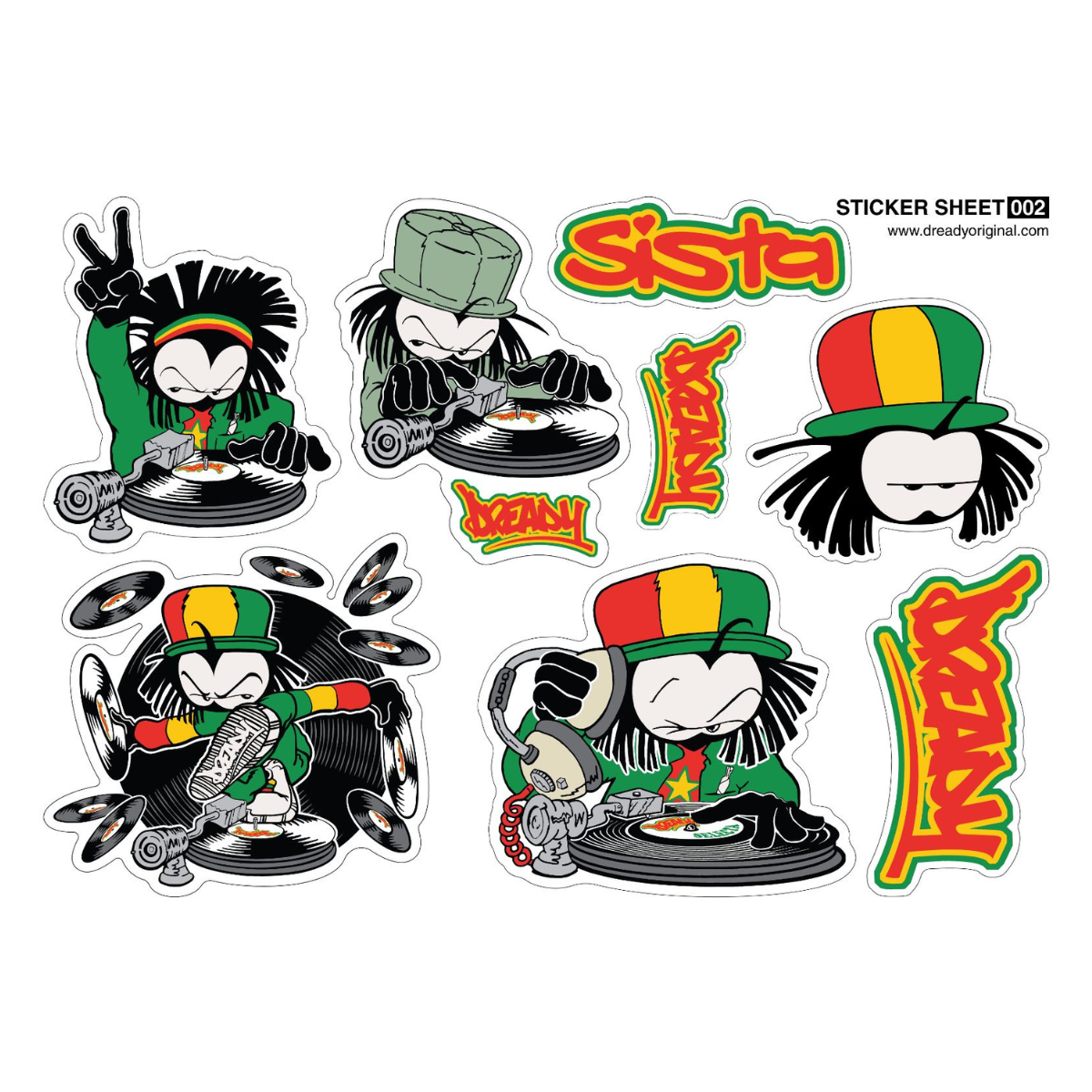 DREADY Original Classic Sticker Sheet 002