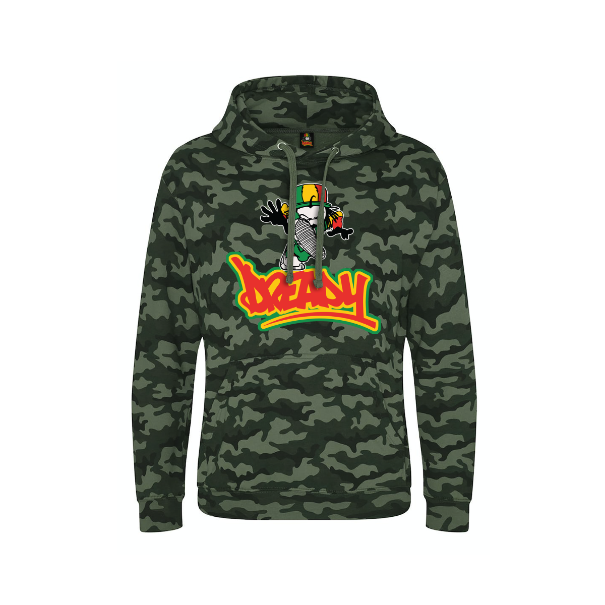 Dready Stamp Front Print Hoody