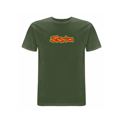 Sista Large logo front print t-shirt