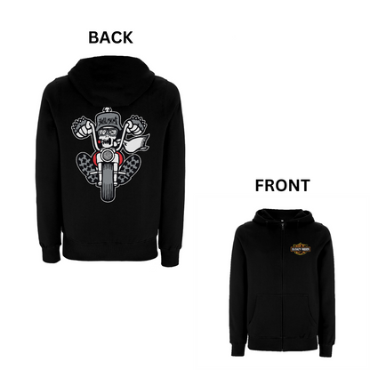 BTKA Sleazy Rider Front and Back Print Zip Hood